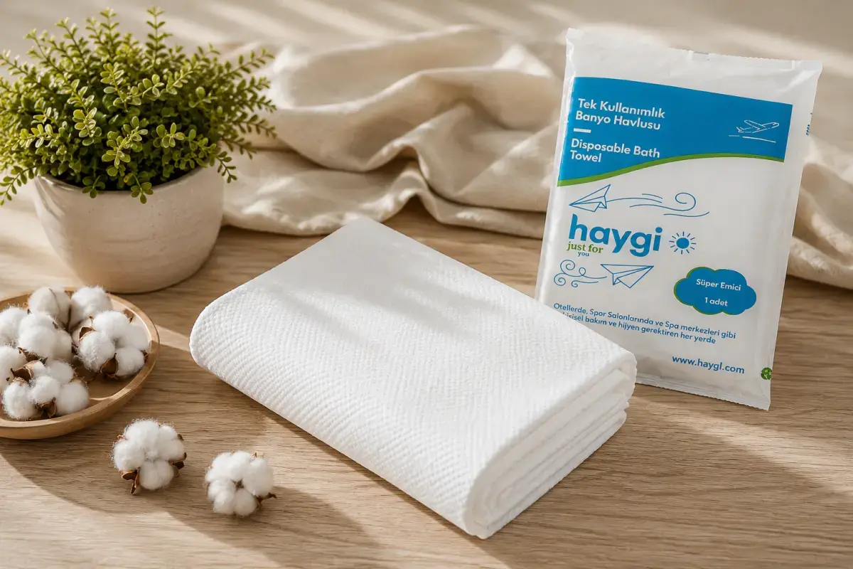 Disposable hotel towel and eco-friendly cellulose-based production process