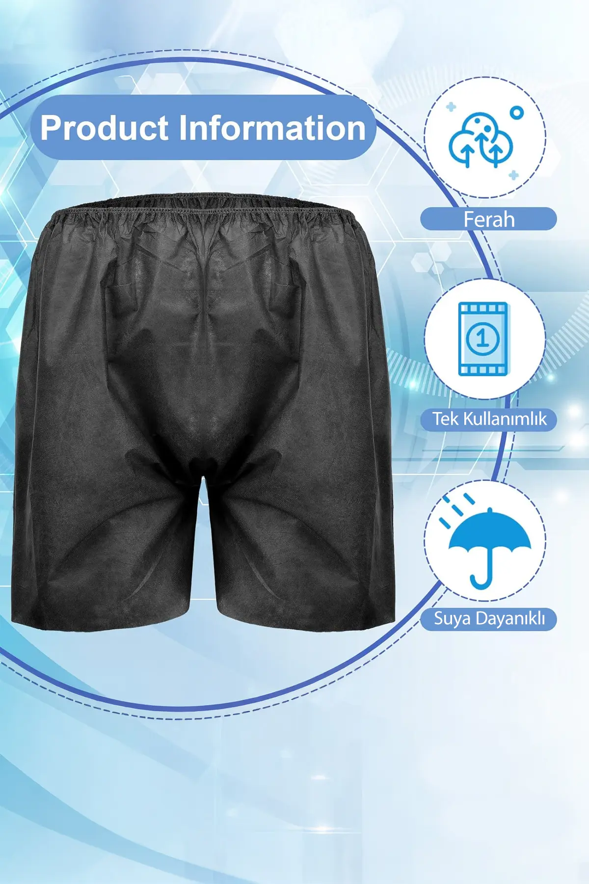 Haygi Tek Kullanımlık Şort | 6 TL’den Başlayan Fiyatlarla | Çift Lastikli Unisex - 4